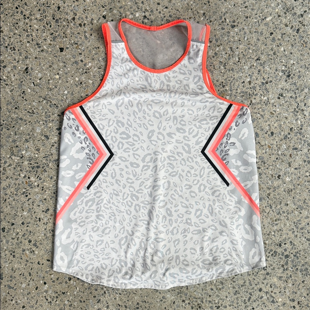 Lucky in Love animal print  Tank top with Neon Trim